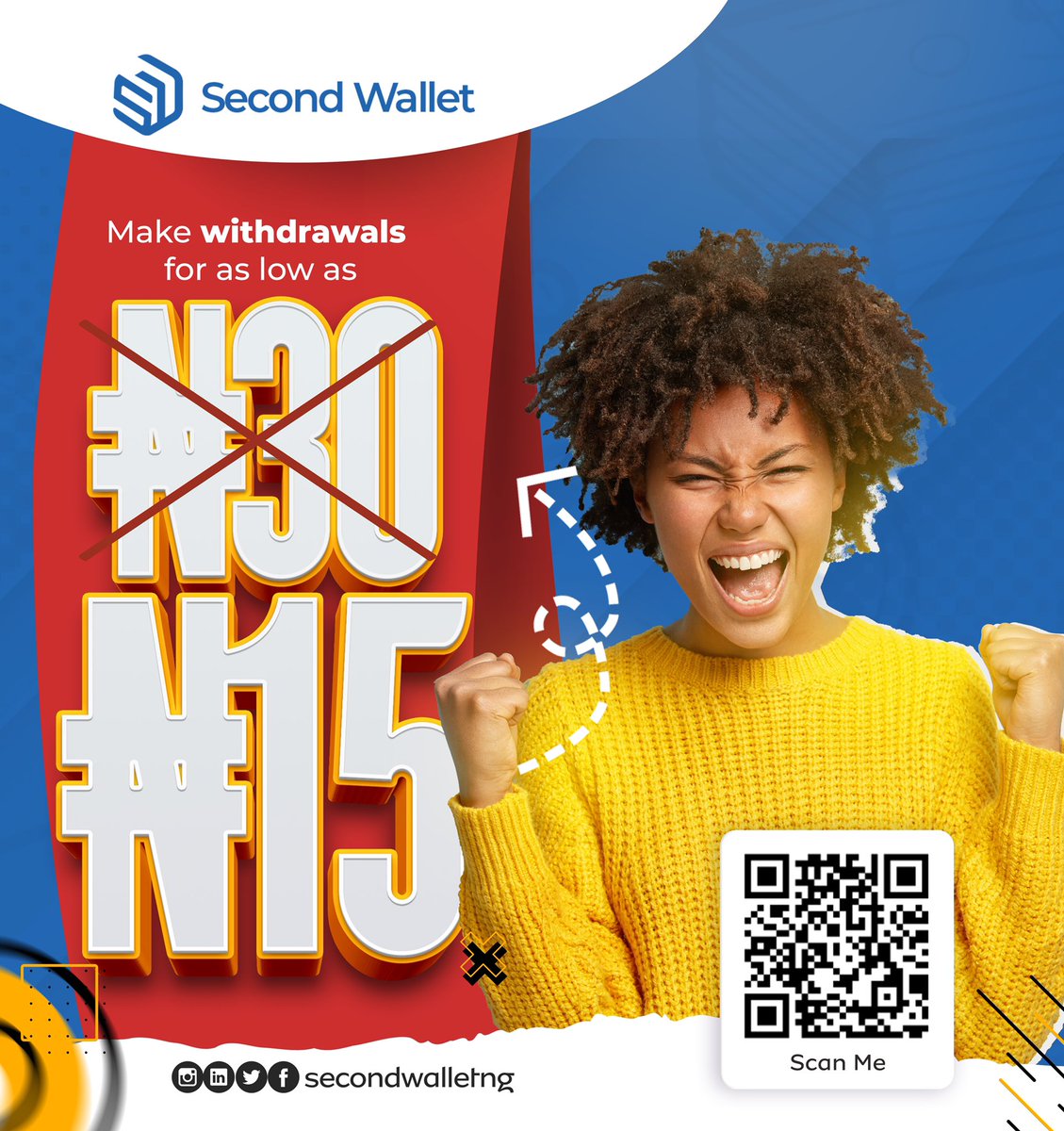 secondwalletng's tweet image. Price Change Alert!!!

At SecondWallet you can now make Cash withdrawals for as low as N15.🥳🥳

We are available over the weekend to attend to all your financial needs. 

#finance #secondwalletng #secondwallet #weekendBanking #pos #worldbank