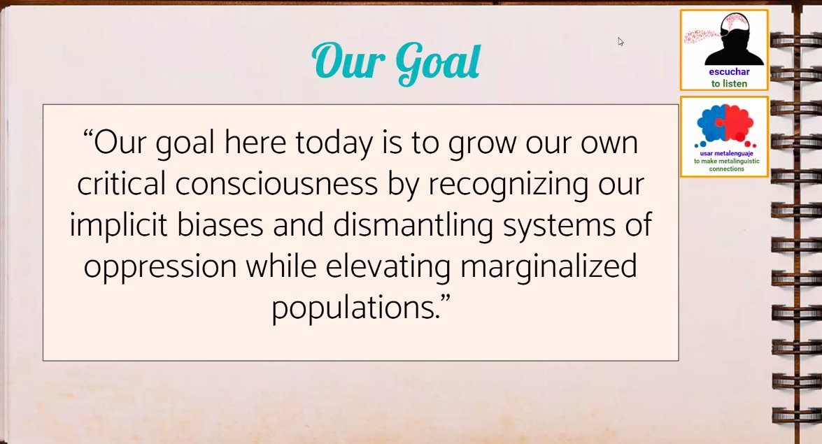 senoraschlegel's tweet photo. Last night I attended a #mflamdfall22 2hr session w/ @SuDuoDinamico and WOW. These dual immersion teachers are advocates and allies. These are critical conversations relevant to ALL classrooms and ALL people. Thank you for creating a safe space for us to learn, share, and grow. https://t.co/nyQQTHdGUN