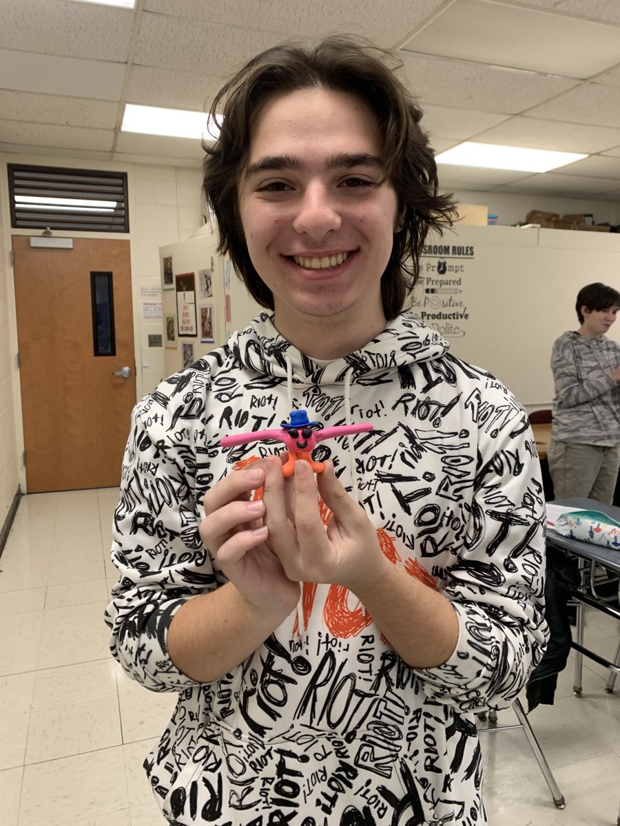 DBTrach's tweet photo. ⁦The 2022 salutatorian and valedictorian and their creatures ala #frankenstein ⁦@Carmelschools⁩ ⁦@Mrfinoteaching⁩ ⁦@laurabweiss⁩ ⁦@susangbarber⁩ ⁦@teacher2teacher⁩ ⁦@ncte⁩  
#TGIF https://t.co/HqrNPvSUYS