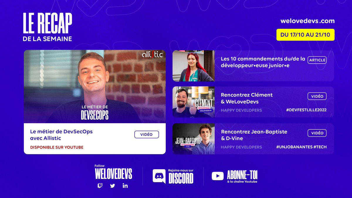 On est vendredi, et vendredi, c’est récap de la semaine :