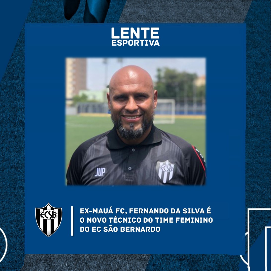 lenteabc's tweet photo. NOVO COMANDANTE ⚽

O EC São Bernardo anunciou Fernando da Silva, ex-Mauá FC no masculino, como novo técnico para o time feminino.

Ele já foi apresentado e trabalha com o elenco visando o retorno do Paulistão Feminino, em novembro. A equipe ocupa a oitava posição. https://t.co/Mm4ABtSIaw