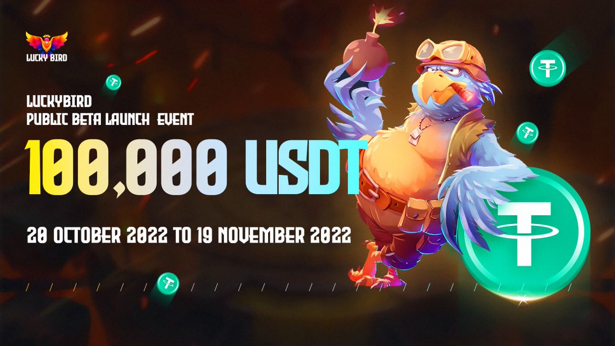 airdropblogs's tweet photo. 💥#Airdrop: LuckBird

🏆Prize Pool: $100,000 USDT

💰Rewards
- $100 egg for community users

🔗Airdrop Link: https://t.co/zzkxmxBJj8

- Distribution date: within 3 working days after completion of the task and validation by customer service

Website: https://t.co/Kl5P2Hfkjx https://t.co/i7Hnlnv2bf