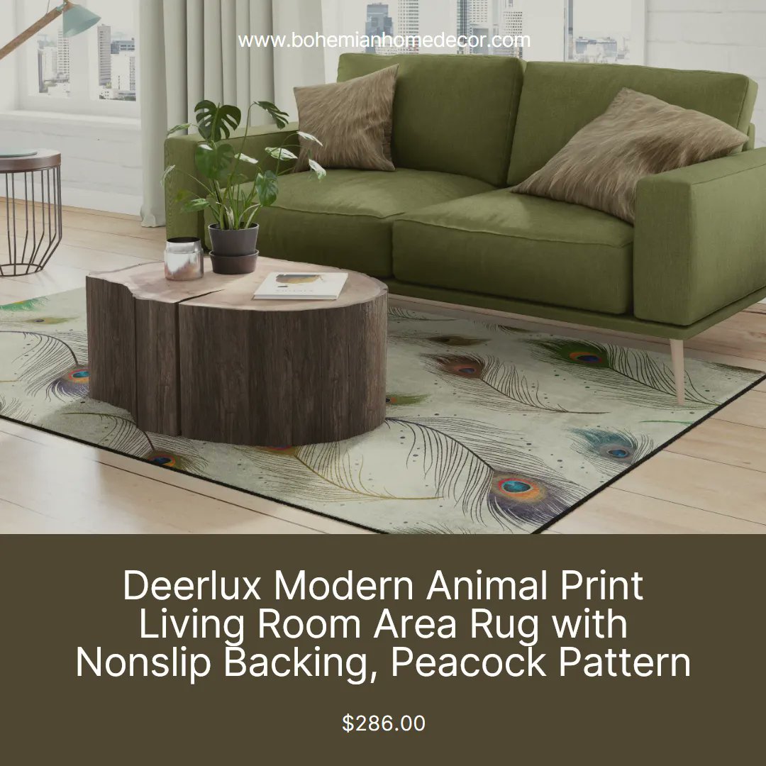bohemianhomestr's tweet photo. Deerlux Modern Animal Print Living Room Area Rug with Nonslip Backing, Peacock Pattern
Buy this product here: https://t.co/k4pMjJv9r4
#homedecor #homedecorideas #homedecorguide #homedecortips #bohemianhomedecor https://t.co/at6Goswe6N