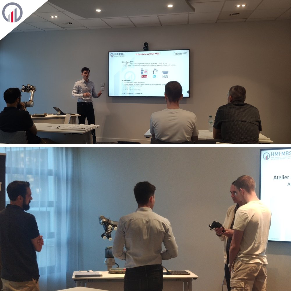 📢 Retour en image sur notre #atelier cobotique organisé à Clermont-Ferrand sur la #robotique collaborative des robots <a href="/UR_France/">Universal Robots France</a> et de l’application machine tending avec <a href="/Robotiq_Inc/">Robotiq Inc.</a> Merci aux participants pour ces échanges enrichissants. 🎯