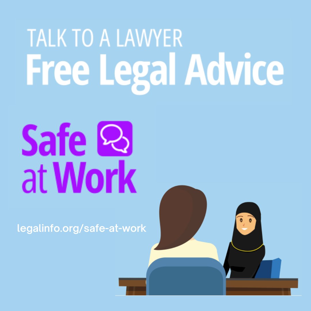 LegalInfoNS's tweet photo. Have you experienced sexual harassment in your workplace? Need some advice? 
#DYK #LISNS can connect you with a lawyer for up to 4 hours of free legal advice to help you navigate your options. 
For more info, go to https://t.co/EJTQefuL1u https://t.co/x5gH5l9B2p
