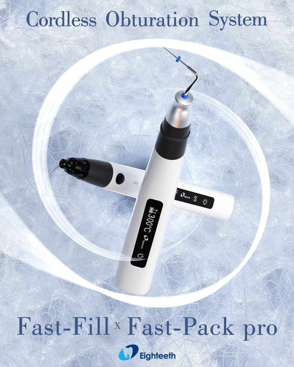 Eighteethdent's tweet photo. ๐ฅ๐๐๐ญ your ideal cordless obturation system devices-Fast Pack pro& Fast-Fill.
๐ฅ๐๐๐ญ excellent, predictable results faster and easier.
#FastPackpro
#FastFill
#Eighteeth https://t.co/1J3GfS2kni