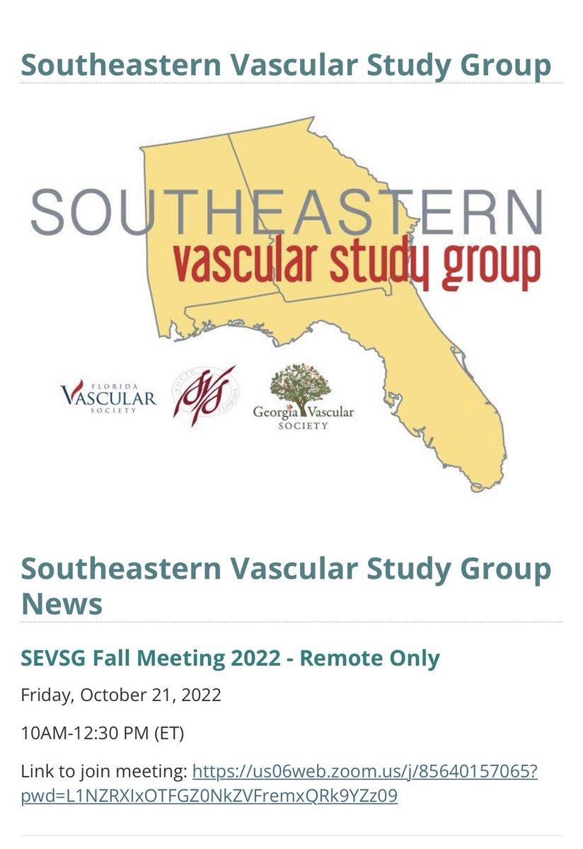 ErbenYoung's tweet photo. Looking forward 2a successful regional meeting today @VascularSVS @QualityVascular #SoutheasternVascularStudyGroup See what is happening in #Alabama @UABVascular @FLVascularSoc @VascularGeorgia @JVascSurg @avsgjournal @CharlesBRoss3 @OAlabiMD @UFVascular https://t.co/COJZPXyO0u https://t.co/M94rgDHL4y