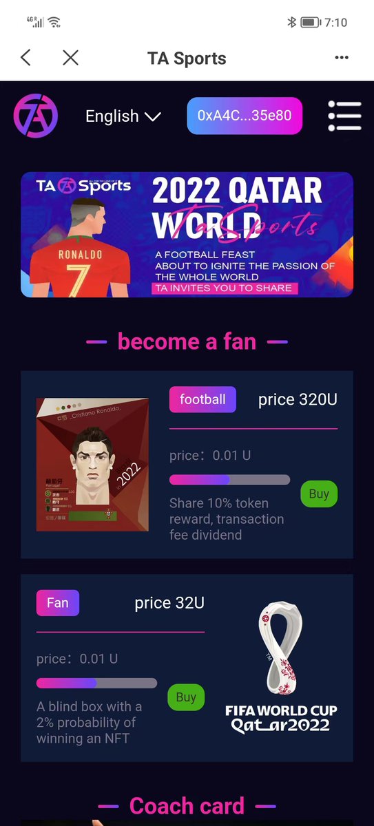 TaSport0's tweet photo. Dear all TA Sports fans:
Thank you very much for your support and love for TA all the time. The initial donation of TA-NFT has exceeded 100000 U. Together, TA is willing to work with global sports fans to create a new blueprint for the future of sports!
TA Foundation
2022/10/21 https://t.co/qhKjWx0B4B