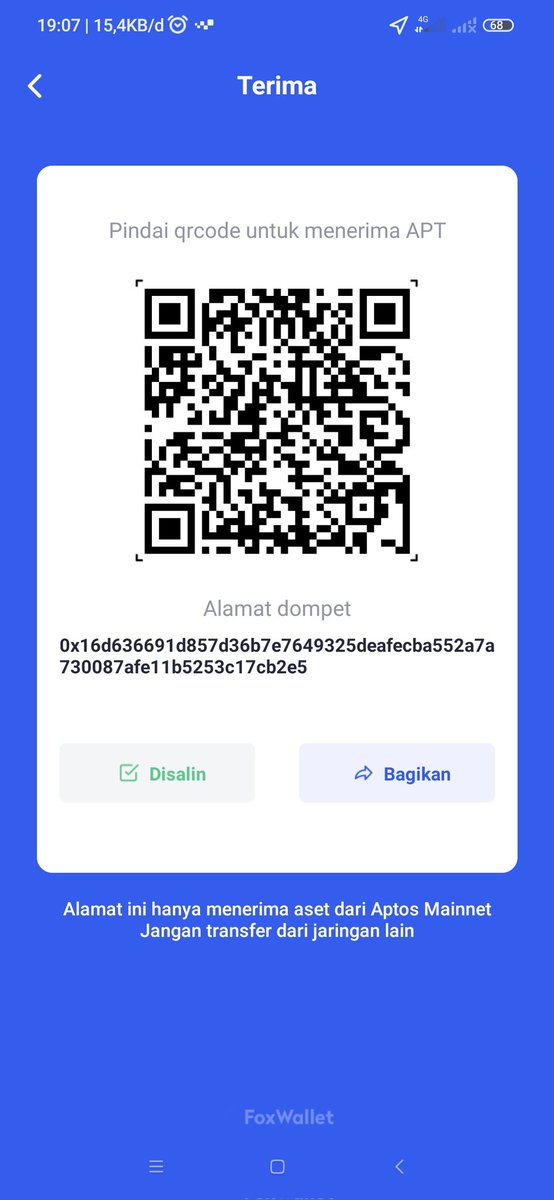 00Yeyen's tweet photo. @FoxWallet @AptosFoundation @AptosNews1 @aptos_news @AptosEcosystems @AptosNewsHQ 0x16d636691d857d36b7e7649325deafecba552a7a730087afe11b5253c17cb2e5 https://t.co/bHFUDcp9D9