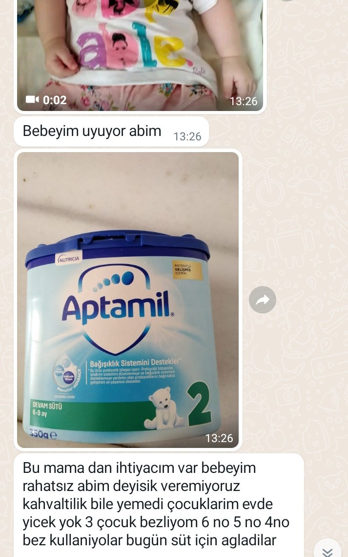 Yer Küçükçekmece 
Ihtiyac sahibi ailemizin bebeği icin bez ve mama ihtiyaci acildir dostlar