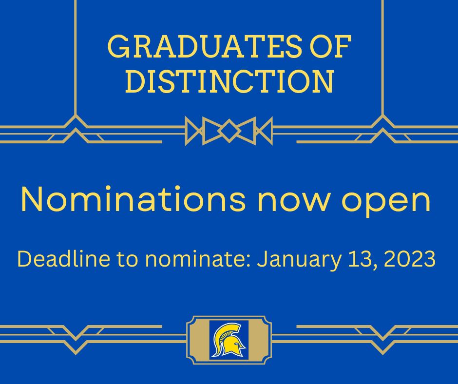 Reminder: Nominations are open for Graduates of Distinction Awards. Go to me.stier.org/page/graduate-… to view the nomination form and instructions. Deadline to nominate is 1-13-23.