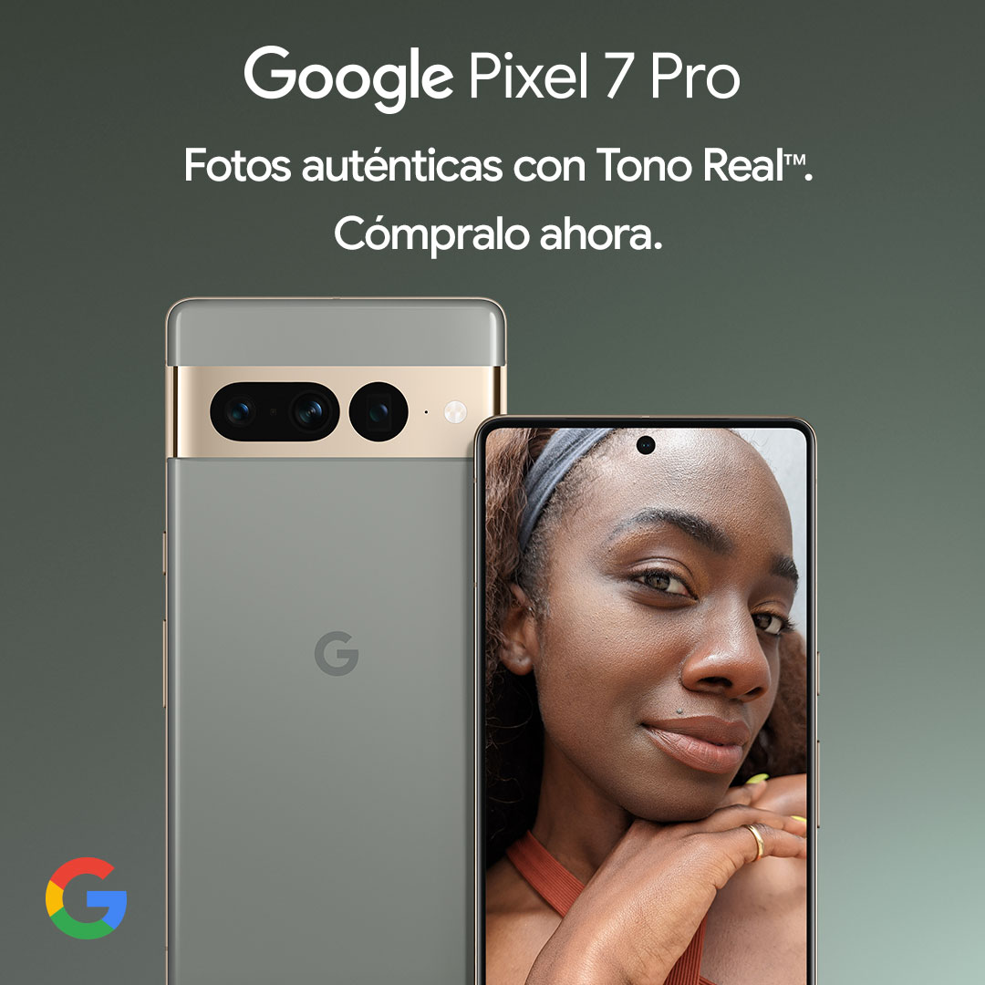 El nuevo Google Pixel 7 Pro está construido con Real Tone™, por lo que los matices de más tonos de piel se representan de forma excelente, auténtica y muy precisa.
Consigue el #Pixel7 Pro aquí: store.google.com/es/product/pix…