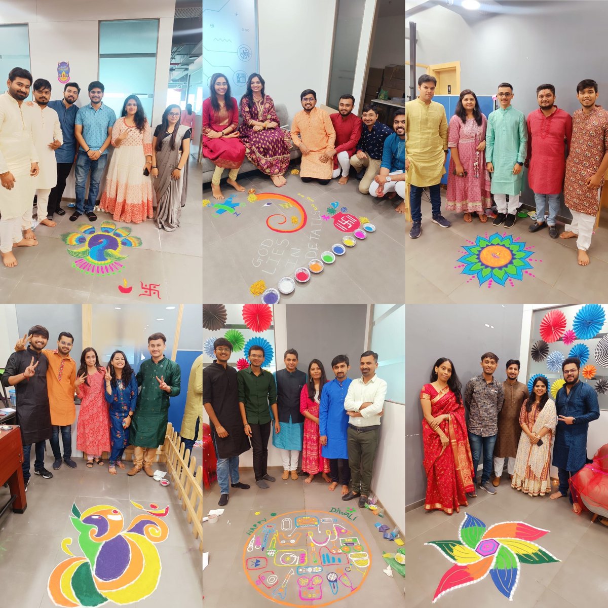 glidemtech's tweet photo. Glide #DiwaliParty 2022 🎉 

Diwali, the festival of light has lighten up our office. Glide #DiwaliCelebration was filled with Rangoli Competition, Office Decoration, Gifts &amp; of course lot of Delicious Food.

About our #companyculture at https://t.co/D06mpckUVe

#GlideTechnology https://t.co/SOoxMT1Yco