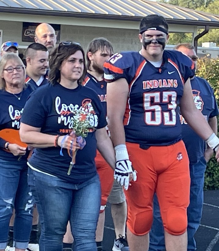 From the 1st year to the last in Pontiac Orange and Blue!  It’s been a fun ride watching you Tank!! Can’t wait to see what the future holds for you💙🧡🏈 <a href="/cramer_tyson/">Tyson Cramer</a> <a href="/CraigCramer10/">Craig Cramer</a>