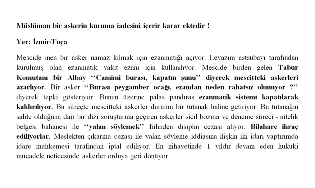 eesadbas's tweet photo. İzmir/Foça'da Müslüman bir askerin orduya dönüş hikayesi ektedir. 

Ordu içerisindeki Mescitte bulunan Ezanmatik ile okunan Ezan'a karşı "Cami mi burası" şeklinde tepki veren Albayların hikayesi...

#adalet https://t.co/ZFmtDuqa9v