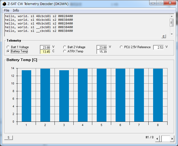 JA0CAW's tweet photo. Z-Sat 11:35 UTC CW Beacon over Japan 
s1 48cbcb81 s2 00828400
s1 46cbcb81 s2 00838400
s1 48cbcb81 s2 00828400
s1 __cbcb81 s2 00838400
s1 __cbcb81 s2 00838400
s1 49cbcb81 s2 00838400
s1 3acbcb81 s2 00838300
s1 31cbcb81 s2 00838300
@KOMAKI_AMSATCOM #cubesats @SatNOGS https://t.co/A7F5D97sZr