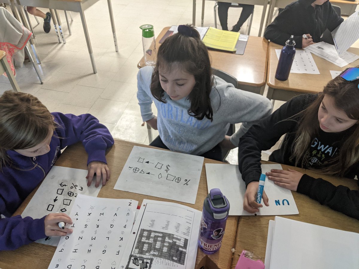 e_slack77's tweet photo. Le code des mots! The Gr. 6s enjoyed using a code to practice spelling and saying family related words in French and then decoding it! 🧐 @kim_flett @merritt_ps https://t.co/vL8kLdJ3qj