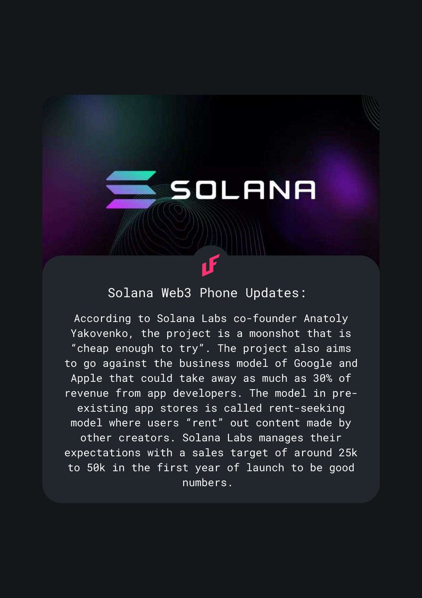 Phone updates from Solana.