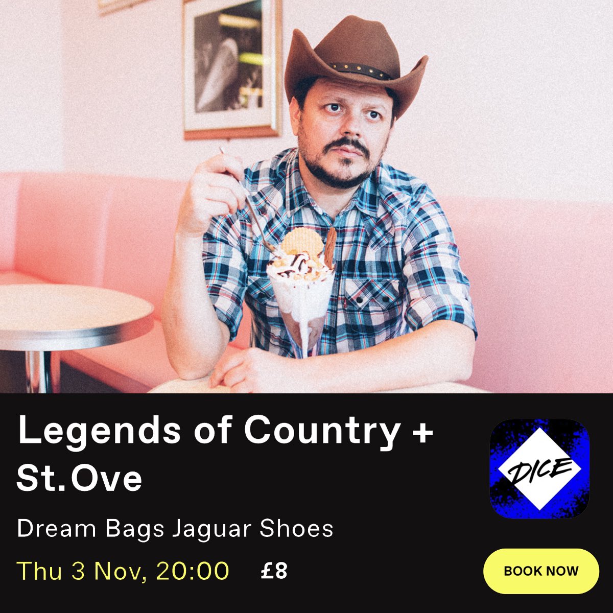Tickets on sale now! Legends Of Country are playing a <a href="/permanentcreeps/">Permanent Creeps</a> show at <a href="/JaguarShoesBar/">DreamBagsJaguarShoes</a> in London on Thursday 3rd November with support from <a href="/stevestovesteve/">St. Ove</a> 

Tickets are £8 from Dice link.dice.fm/ch6IEPR2iub