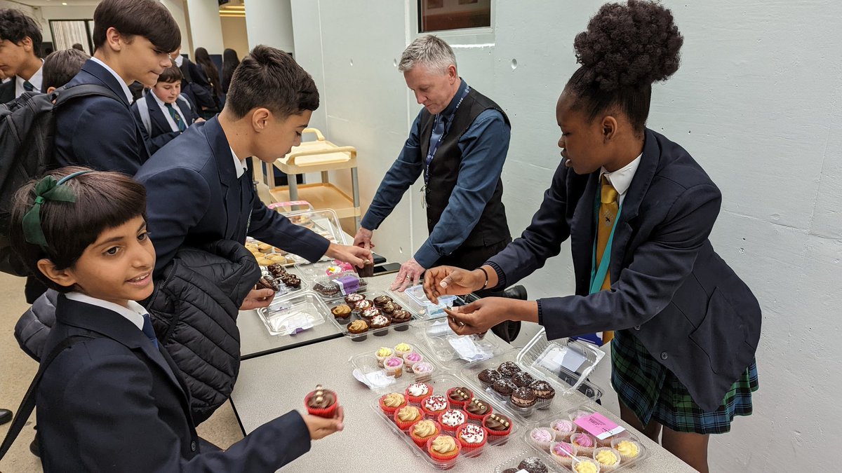 There's a real buzz of excitement today for our MacMillan Cake Sale. Chaplain Phil and Mrs Defferd have been busy selling cakes and raffle tickets!