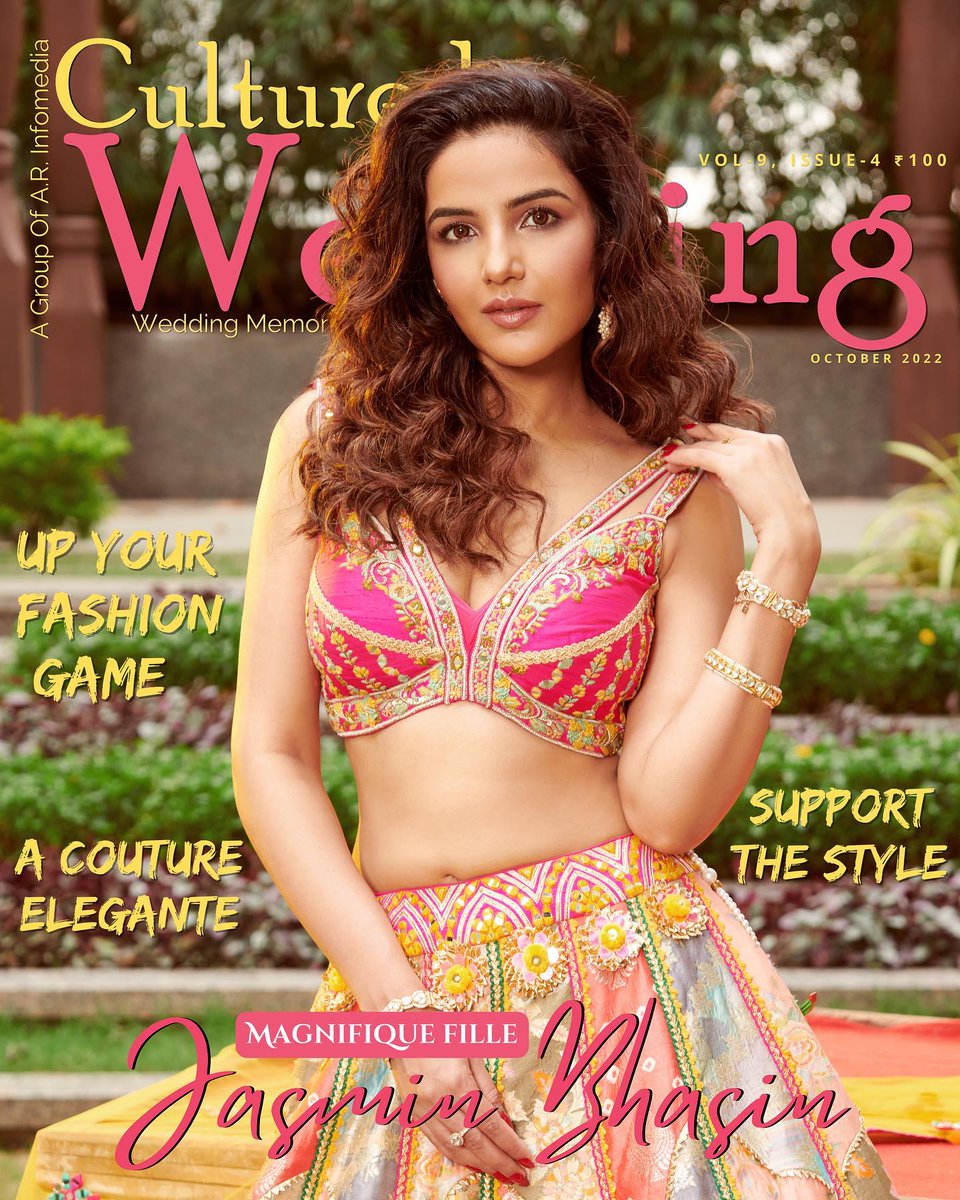 The gorgeous <a href="/jasminbhasin/">Jasmine bhasin</a> on the October digital cover of #culturedweddingmagazine