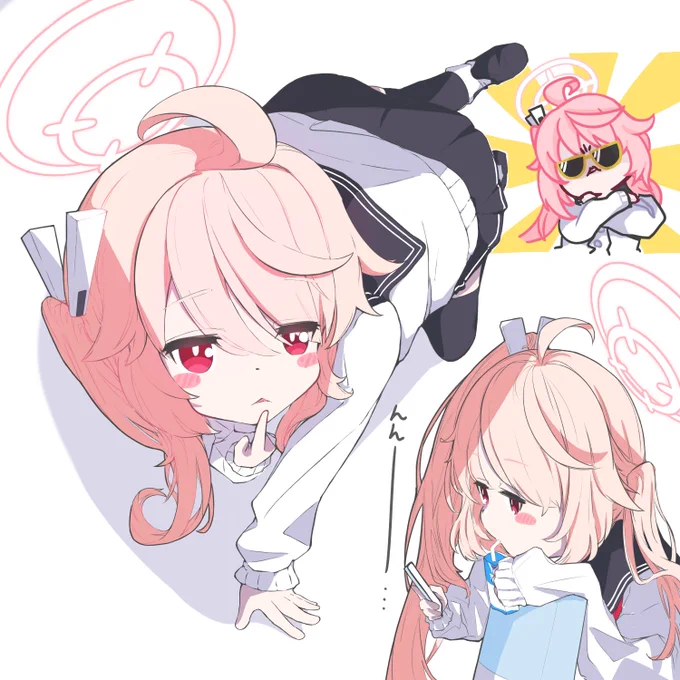 思ってたよりピンクなかった……  #あなたのぴんく色の作品を見せてください #ブルアカ