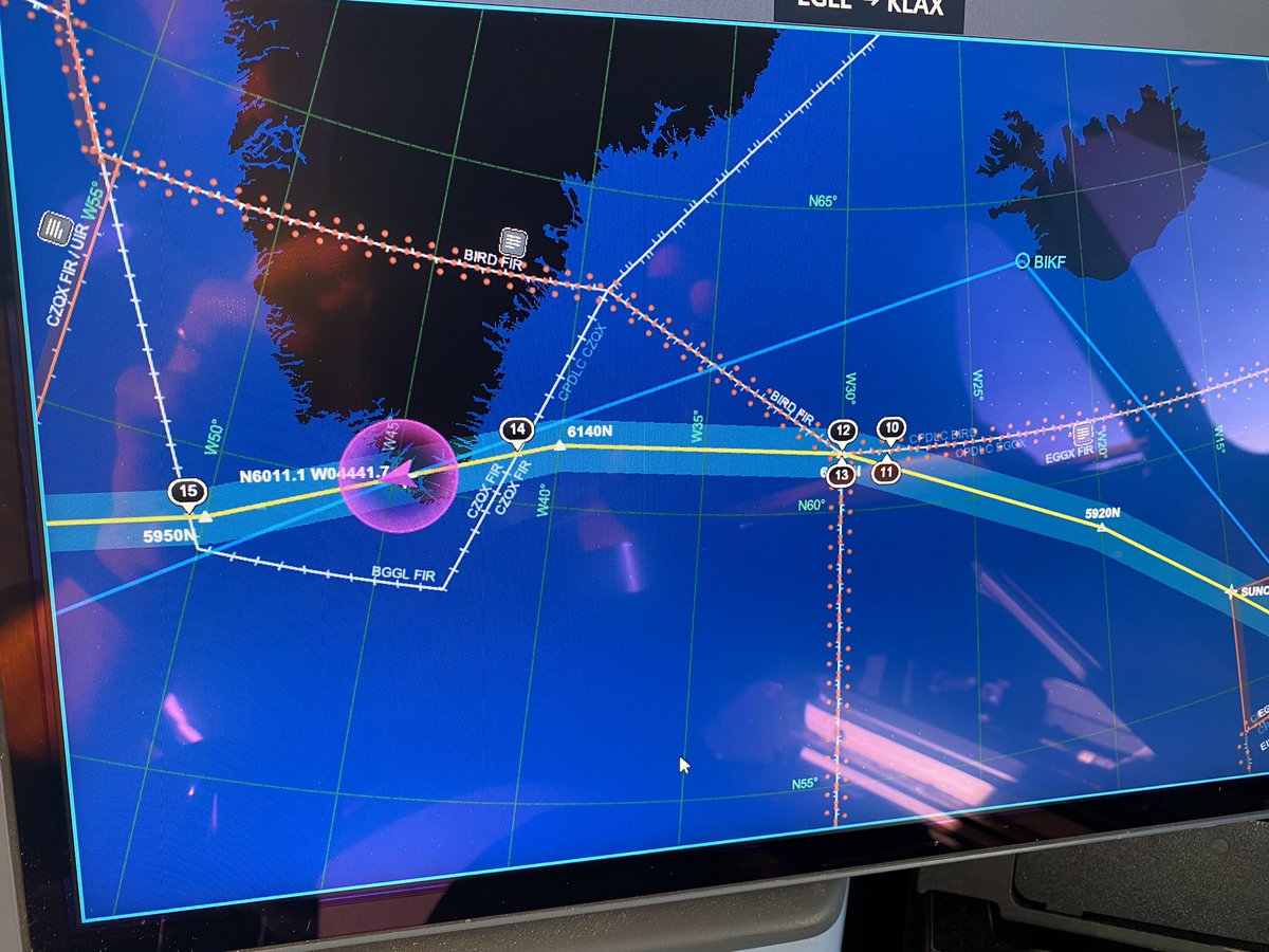 We were treated to some crystal clear views of the southern tip of Greenland on our flight to LA yesterday.