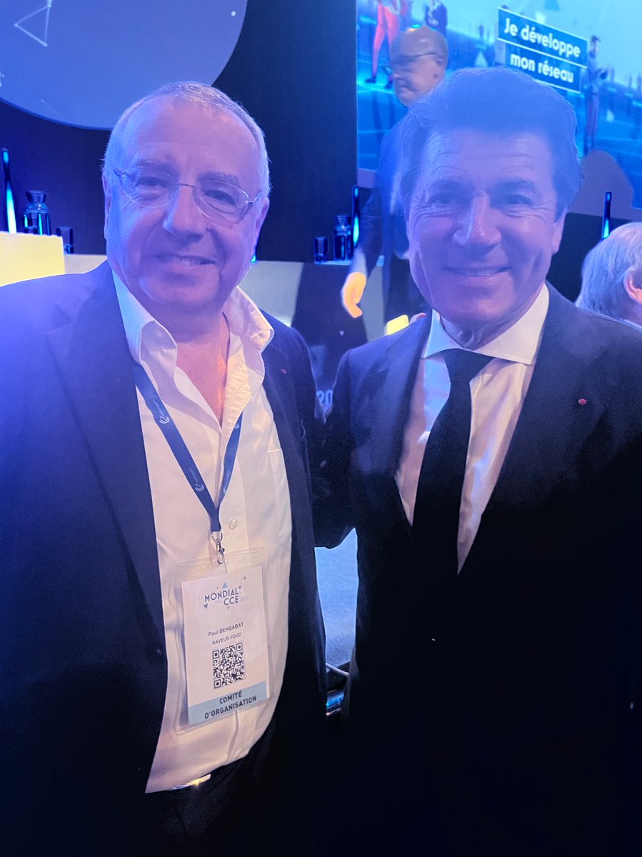 Je veux remercier <a href="/PaulBensabat/">Paul Bensabat</a>, Président de la commission Amérique du Nord <a href="/Les_CCE/">Les CCE</a> et co-président du #MondialCCE2022, pour sa présence à #Nice06 ce matin, lui dont le travail est essentiel aux relations économiques entre la France et les États-Unis.