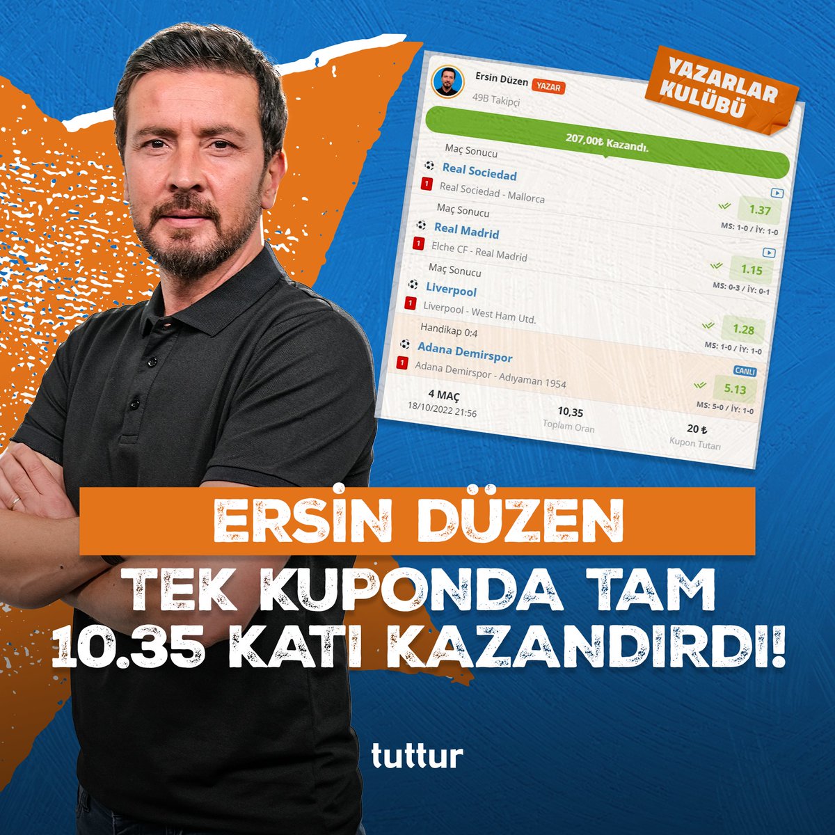 👏Yazarlar Kulübü'nün başarılı isimlerinden @ersinduzen yine kazandı, yine kazandırdı... 📲İşte o kupon👉bit.ly/3SjOa1J