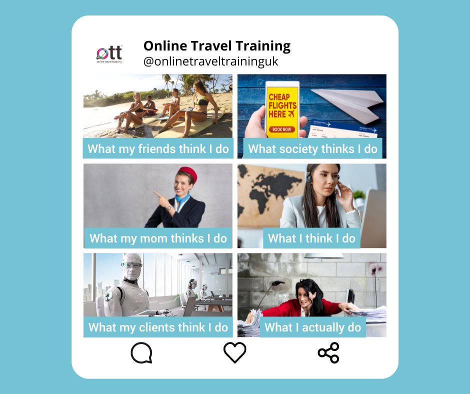 traveltraining's tweet photo. Being a travel agent comes with a few assumptions by the look of it. 😂 

#OTT #onlinetraveltraining #friday #fridaygiggle #learnwithott #traveltrade #travelagent https://t.co/Q5pHk53MTx