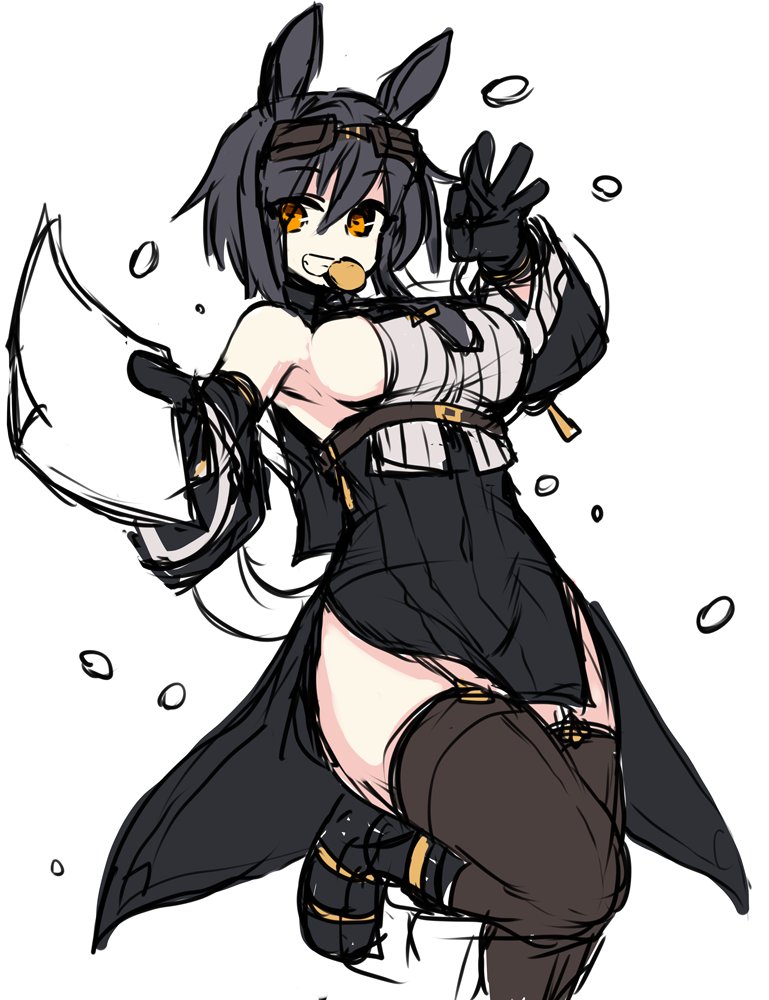 Topics,
ラフのまま線画をやったら横乳が出すぎていたのでナーフされている。 