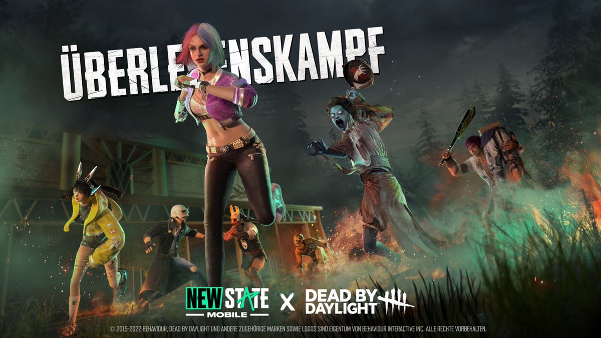 DE_NEWSTATE's tweet photo. Mit den neuen @DeadbyBHVR_DE Kostümen in NEW STATE MOBILE, kannt du deine Gegner mit Stil eliminieren!
#NEWSTATEMOBILE #DeadbyDaylight #NEWSTATExDbD https://t.co/IXOBSE29rM