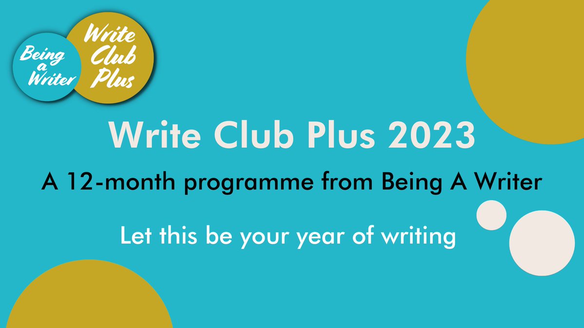 📣Our friends at @TLCUK are back with Write Club Plus, a year-round digital programme of support for writers. It's time to prioritise your work-in-progress and make 2023 your year of writing. Early bird booking available for a limited time only! bit.ly/3Rvli6r