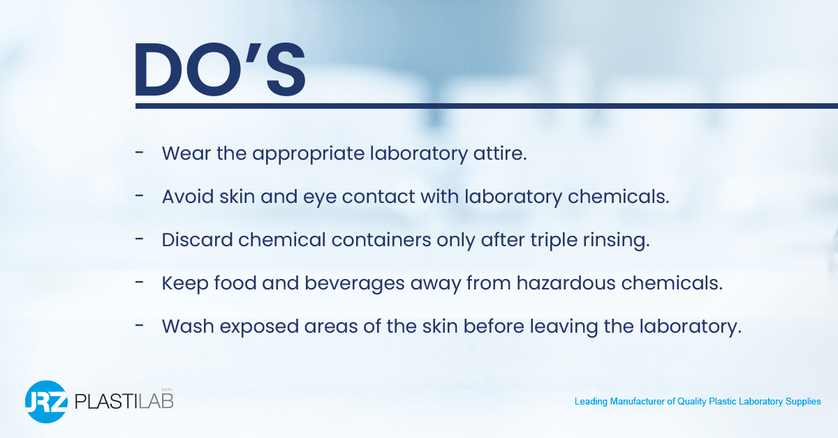 plastilab's tweet photo. With these safety practices and precautions, laboratory personnel can guarantee risk-free working conditions that preserve their health and well-being.
Always prioritize laboratory safety for your workers with these simple tips!

#PlastiLab #MedicalSupplies #Manufacturers https://t.co/FqERXeDucp