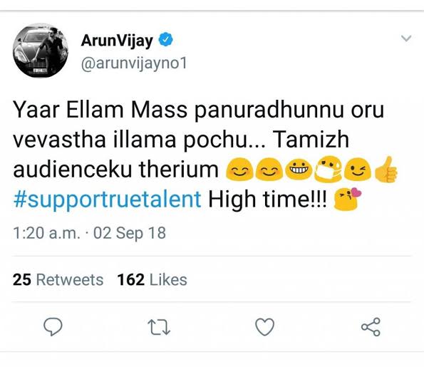 Gswag3_'s tweet photo. Otha Bro @Siva_Kartikeyan 🤧
#Supporttruetalent -High time worked

@arunvijayno1 ❤️ https://t.co/TDbFtceBh0
