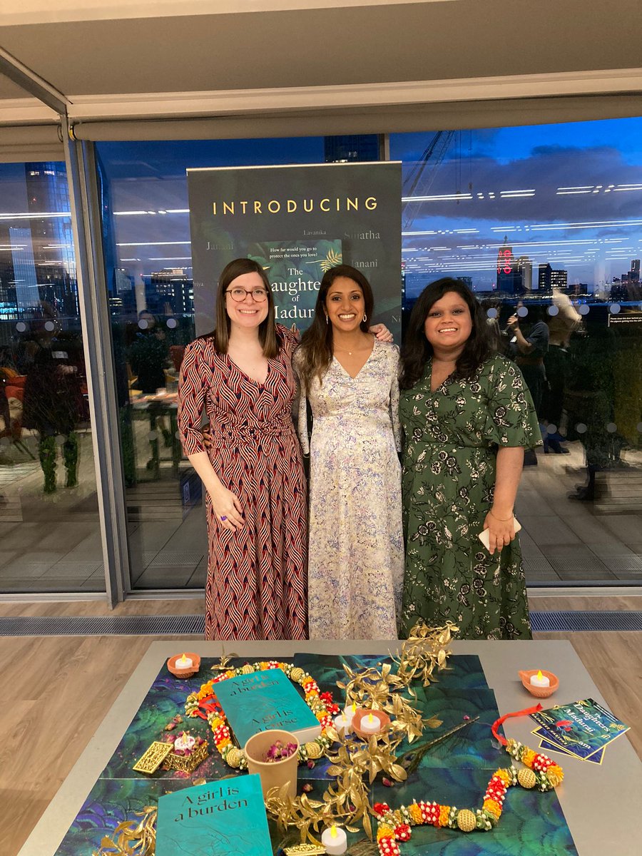 An unforgettable evening with @orionbooks introducing #DaughtersofMadurai to wonderful booksellers and bloggers. So blessed to have this team, including above-and-beyond agent @mushenska and incredible editor @rhea_kurien !