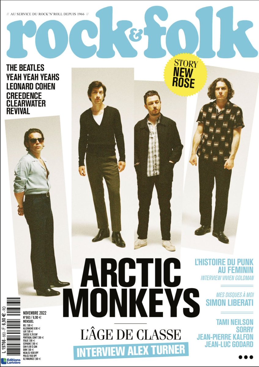 La couverture de <a href="/rock_and_folk/">Rock&Folk</a> pour les Arctic Monkeys + Interview d'Alex Turner. Ca sort aujourd'hui!