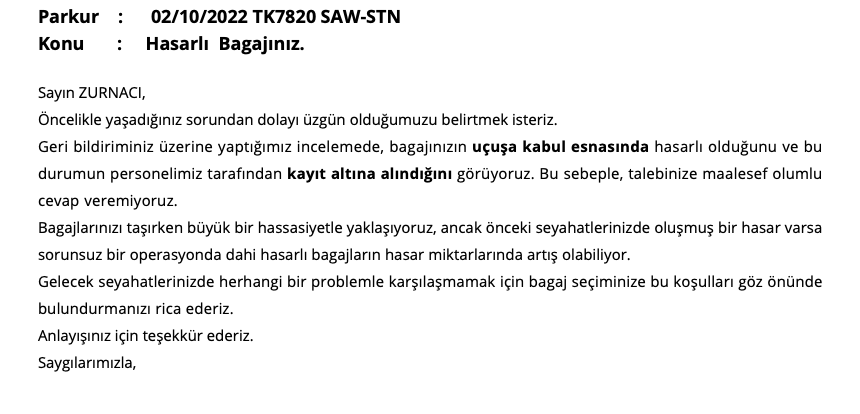 CengAmat's tweet photo. Bir kosesinde minik bir ezik oldugu icin ‘hasarli’ olarak teslim aldiginiz bagajimi, 1 TEKERI EKSIK olarak teslim ettiginiz ve 3 hafta sonra yapabildiginiz bu sacma aciklama icin tesekkurler 👏 @turkishairlines @TK_TR @TK_HelpDesk https://t.co/SoeNbcs2Lg