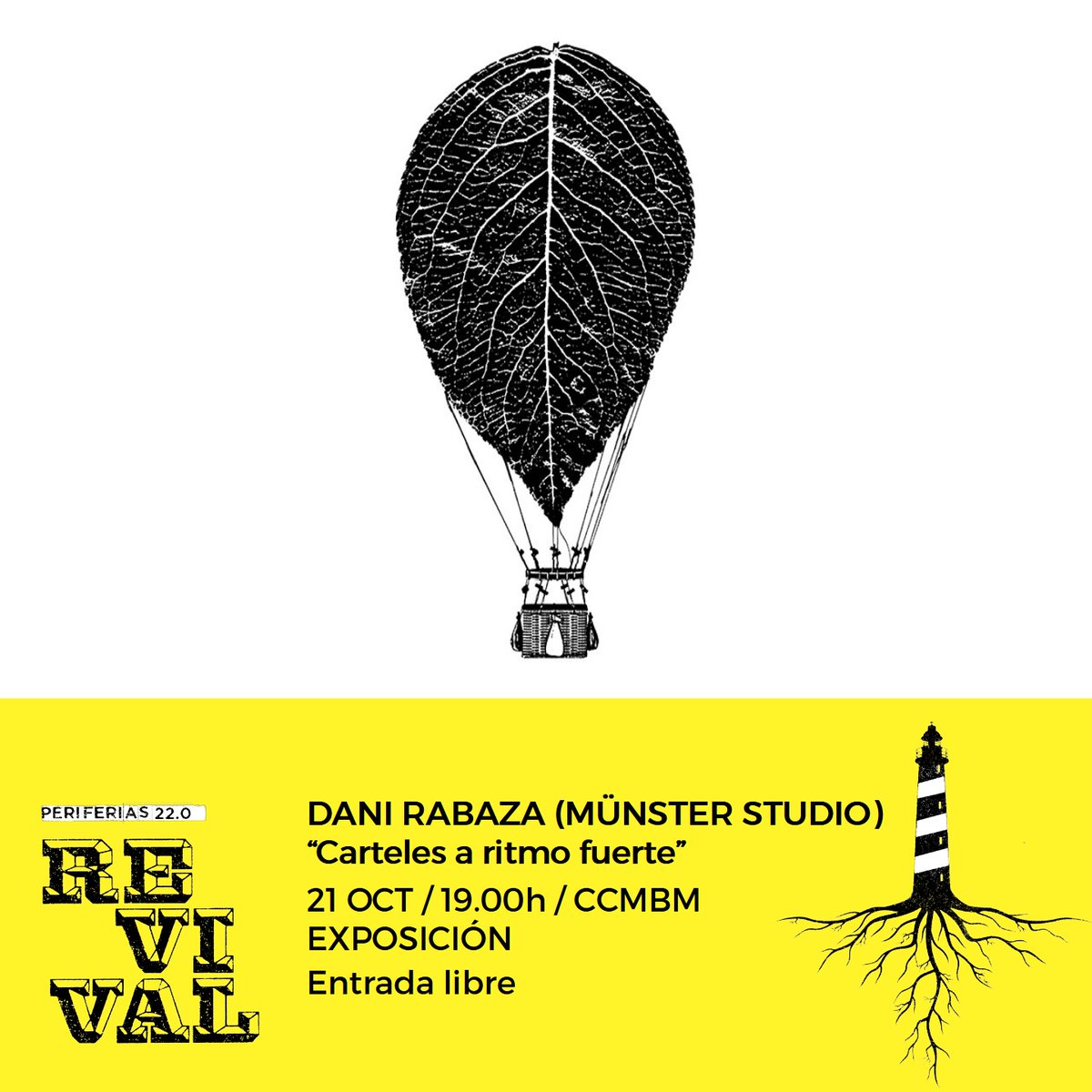 🎶🎭🎨¡Arrancamos con Periferias 22.0 y su temática #revival!
Programación del 2⃣1⃣ ​ 🅳🅴 ​ 🅾🅲🆃🆄🅱🆁🅴

Inauguración exposiciones 
🎨 DANI RABAZA  (<a href="/munster_studio/">Münster Studio</a>) “Carteles a ritmo fuerte”
19:00H | CCMBM
🎨 ELENA LAVELLES “Kosmos en el camino”
20:00H| <a href="/cdanhuesca/">CDAN / Centro de Arte y Naturaleza</a> 

🧵⤵