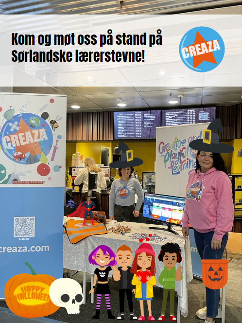 creazatweet's tweet photo. I dag er vi på plass på Sørlandske lærerstevne! Herlig stemning! 🎉 Kom og si hei om du er i nærheten! 😊 Vi står rett ved kaféen ☕️👋🤗
#creaza #skole #undervisning #læring #skaperglede #utforskertrang #mestring #tilpassetopplæring #dybdelæring #fagfornyelsen #edtech https://t.co/m0p3rZe0gP
