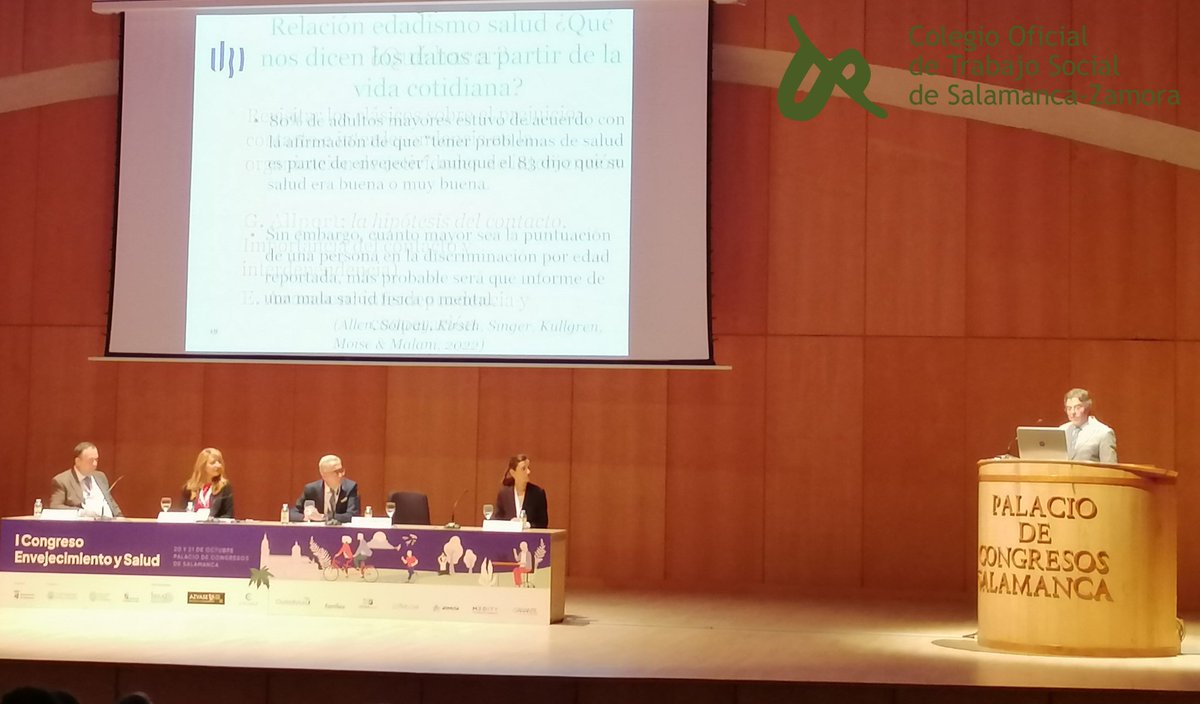 🔴 Ya estamos en la 2a jornada del <a href="/CongresoEyS/">Congreso Envejecimiento y Salud</a> organizado por el <a href="/aytoSalamanca/">Ayuntamiento Salamanca</a> que ha arrancado hoy con la mesa redonda sobre buen trato, edadismo y salud emocional 👨‍🦳👩‍🦳💪