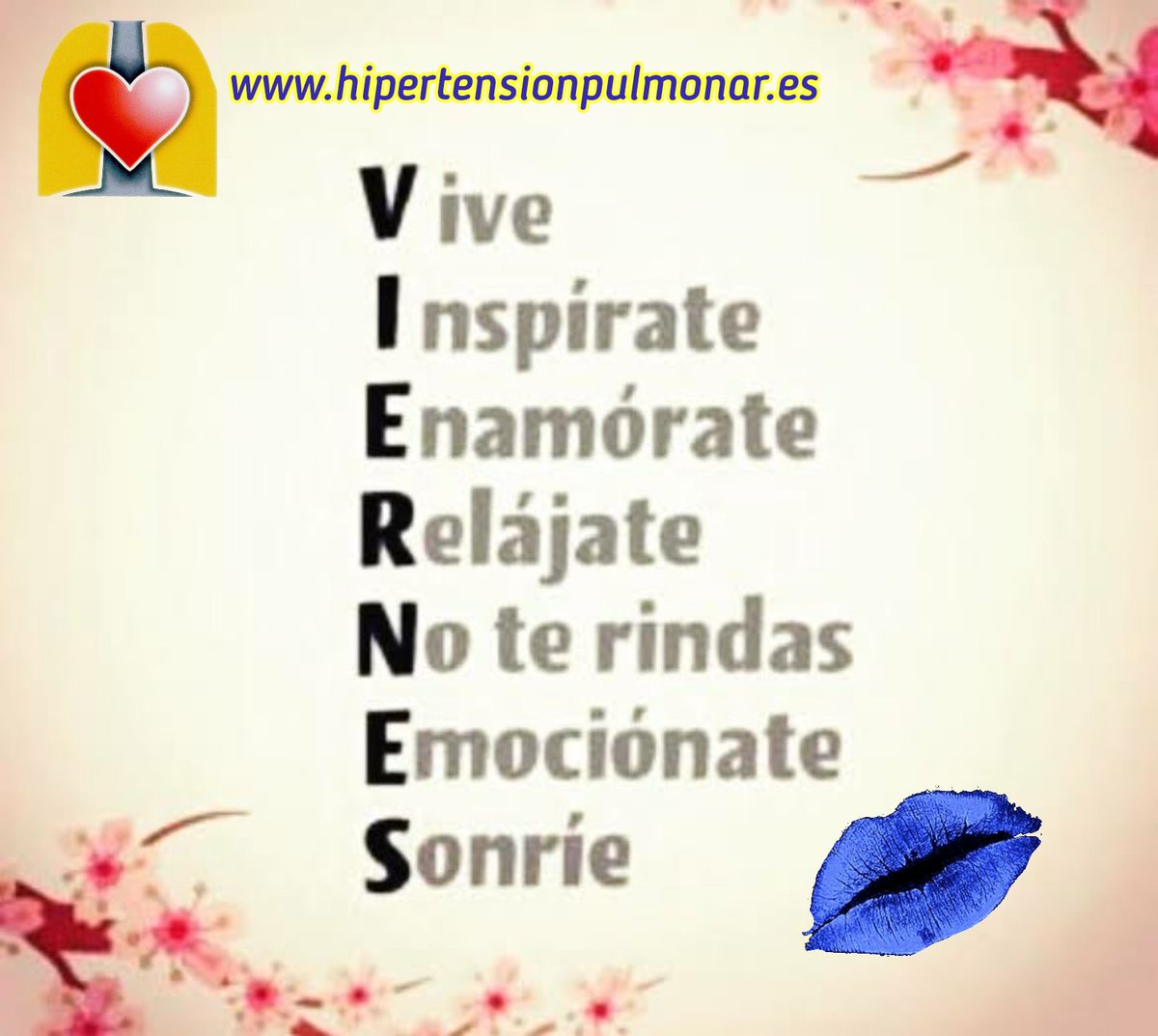ANdHP's tweet photo. Vive el viernes!!
#HipertensiónPulmonar #respirar #vivir #actitudpositiva #anuestroritmo #SomosFuertes #labiosazules #JuntosLlegamosAMás #bizum03573 https://t.co/7ai7kP1MCD