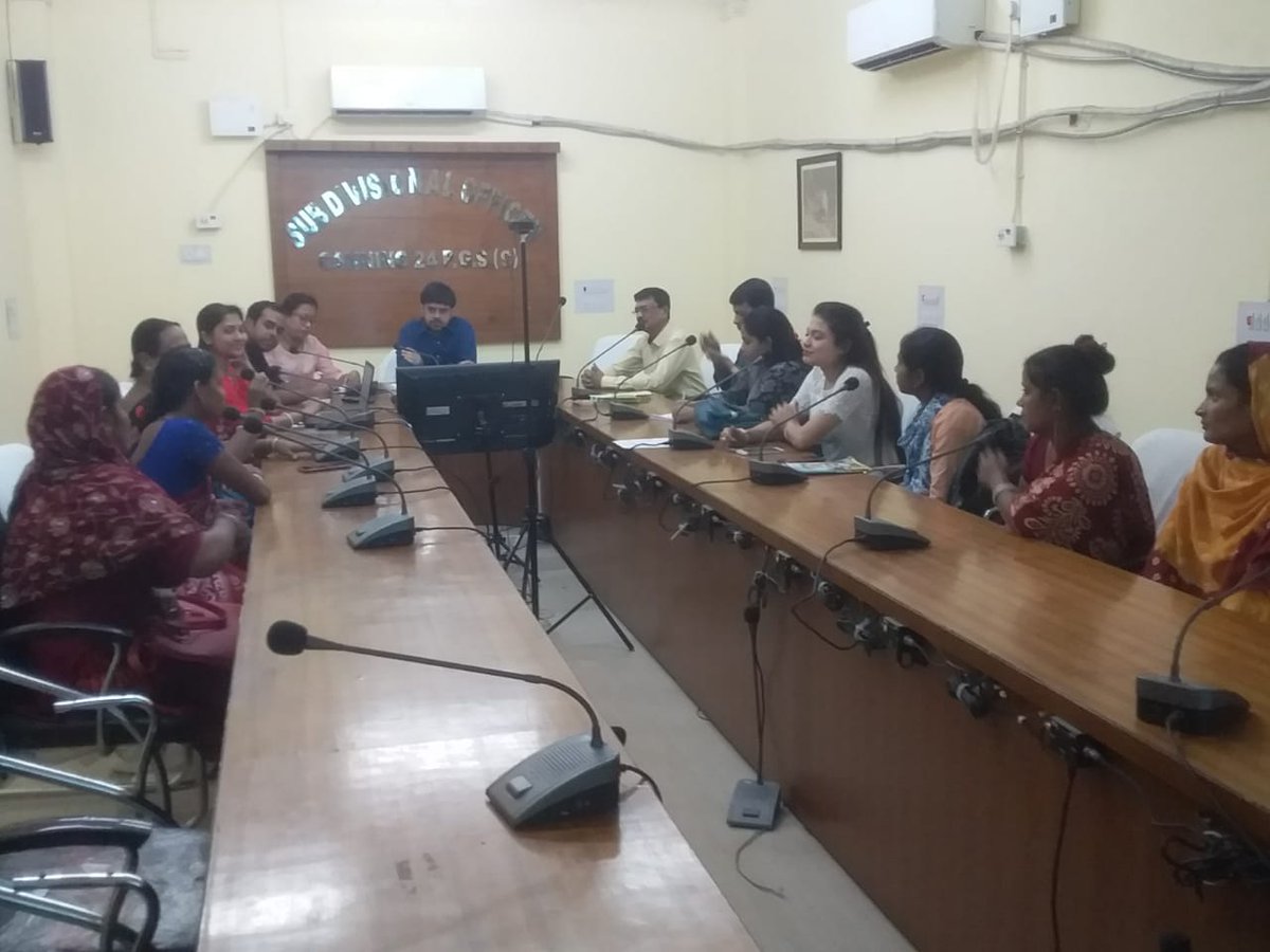 GGBK_Org's tweet photo. Meeting with the Administrative persons to address issues faced by Trafficked Women after rescue &amp;how Natural Disaster is impacting Migration issues. It was a great initiative of the Canning Subdivisional Administration. @GGBK_Org &amp; @BandhanMukti team are very proud.
@sdocan1 https://t.co/29g2BaXkyQ