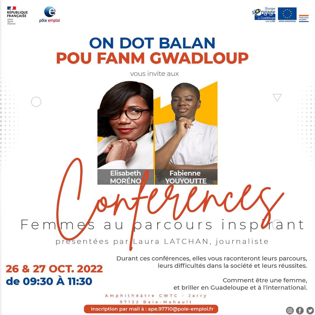 AudebertPaul's tweet photo. Nous avons le privilège d'accueillir deux femmes d'exception dont le parcours inspirant peut soutenir nos demandeuses d'emploi dans leur vision et leur ambitions. 

Inscription obligatoire sur : ape97710@pole-emploi.fr https://t.co/P909DMzrp9
