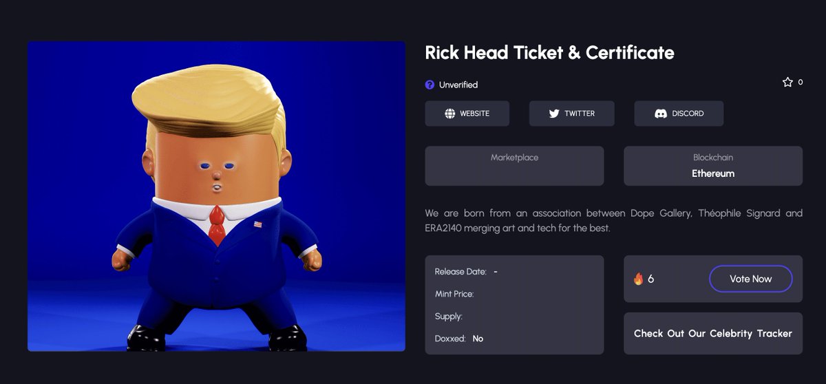 Rick Head, first collection of <a href="/DopeDudes_/">Dope Dudes</a> project is listing on <a href="/nftartpedia/">NFTARTPEDIA</a> 🔥.
How do you do your research? On what news or media do you go to before to buy #Nfts ?

#arttoy #NFTartworks #dyor 
nftartpedia.com/collections/ri…