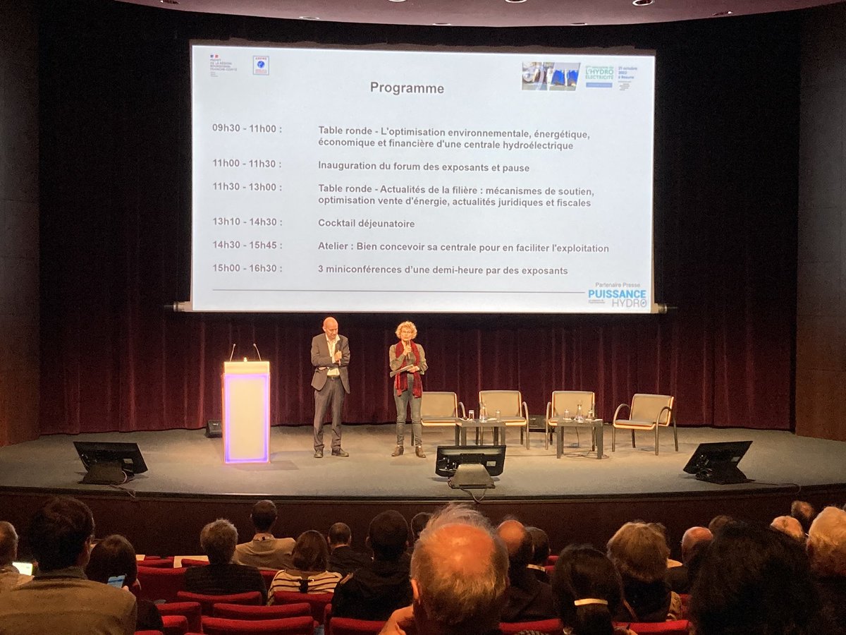 ademe_BFC's tweet photo. Début ce matin de la 9e rencontre de l’#hydroélectricité à Beaune ! Au programme :
➡️ L’optimisation environnementale et énergétique d’une centrale hydroélectrique
➡️ Actualités de la filière
#exploitant #beaune #ecologie #energie #energierenouvelable #rencontre https://t.co/AHQMo2oFBZ