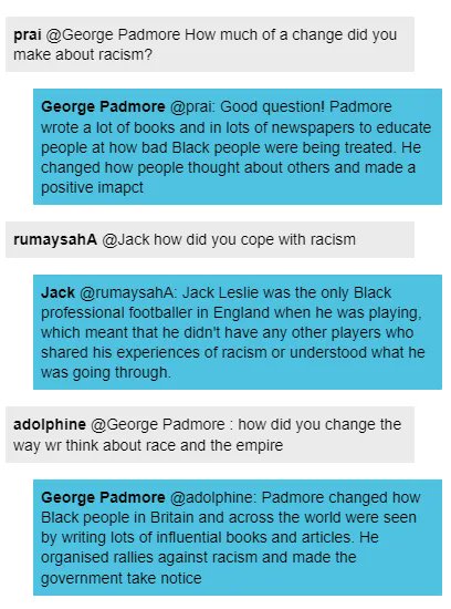 ImHistory_Team's tweet photo. It's the final day of the #BlackHistoryZone. It's been a great Zone with Chats full of historians ! Thanks to our funders @UKRI_News !
Here's some of our favourite moments! https://t.co/GGNeqNCP3x