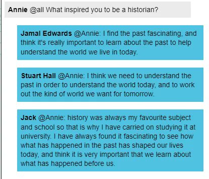 ImHistory_Team's tweet photo. It's the final day of the #BlackHistoryZone. It's been a great Zone with Chats full of historians ! Thanks to our funders @UKRI_News !
Here's some of our favourite moments! https://t.co/GGNeqNCP3x