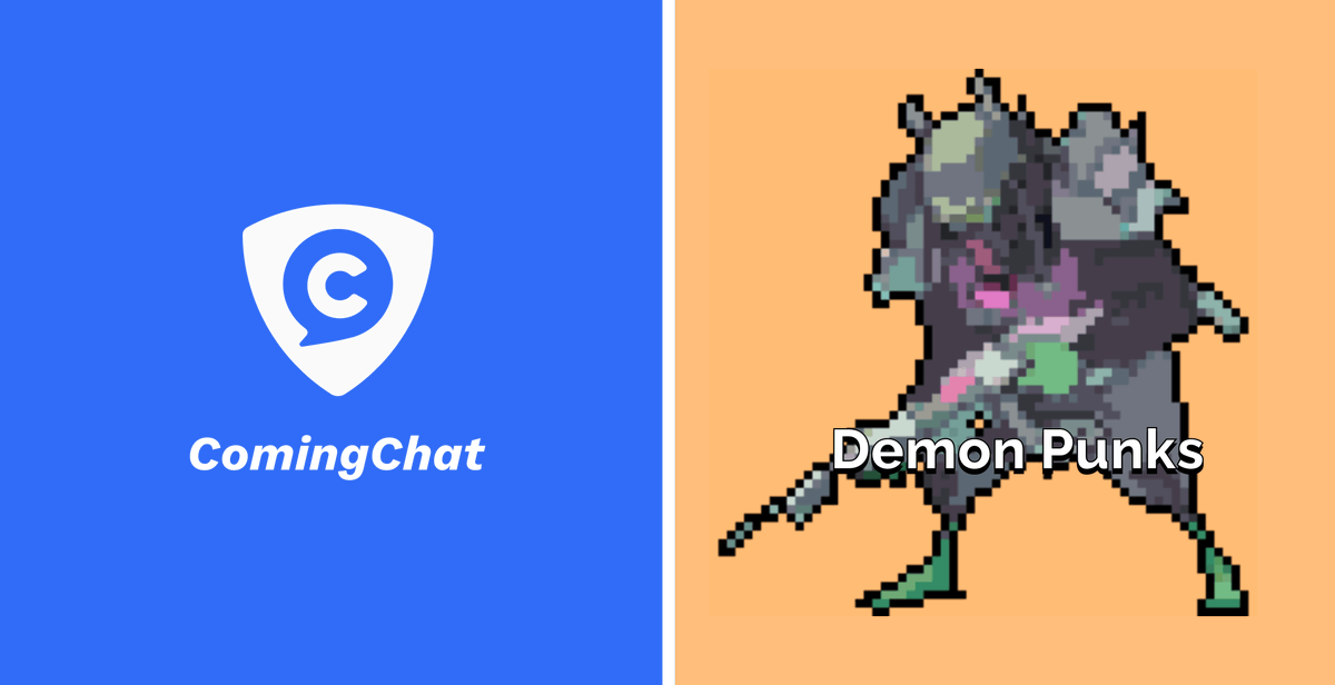 ComingChatApp's tweet photo. Limited WL #Giveaway with @DemonsPunks🔥

- Low supply

💥5 WL!

✅Follow @ComingChatApp &amp; @DemonsPunks 
✅Retweet and Tag 3 friends
💥 5 DAYS!

#AptosNFTs  #Aptos #AptosEcosytem #AptosMainnet #LFM https://t.co/7YbPl71uhR
