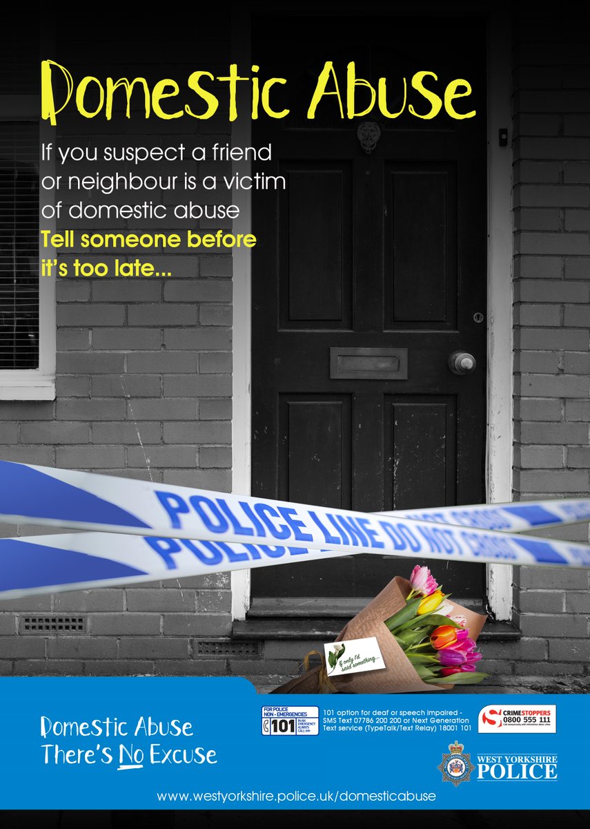 If you are worried that someone you know may be suffering domestic abuse, tell someone. Find out more at: westyorkshire.police.uk/reportdomestic…